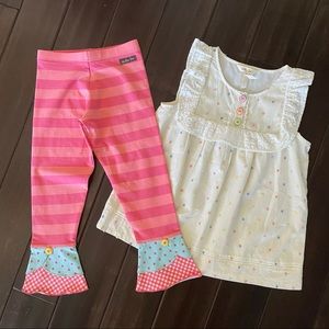 Matilda Jane Girls Blouse and 2 Pants Set